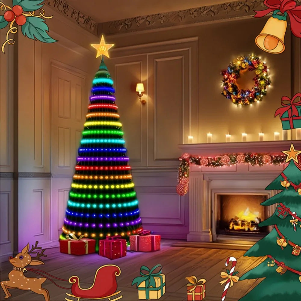 2.1M LED Christmas Tree Decorative Lights Lntelligent IDeal LED APP Control DIY Lmage Light String for Christmas Tree Decoration Vue