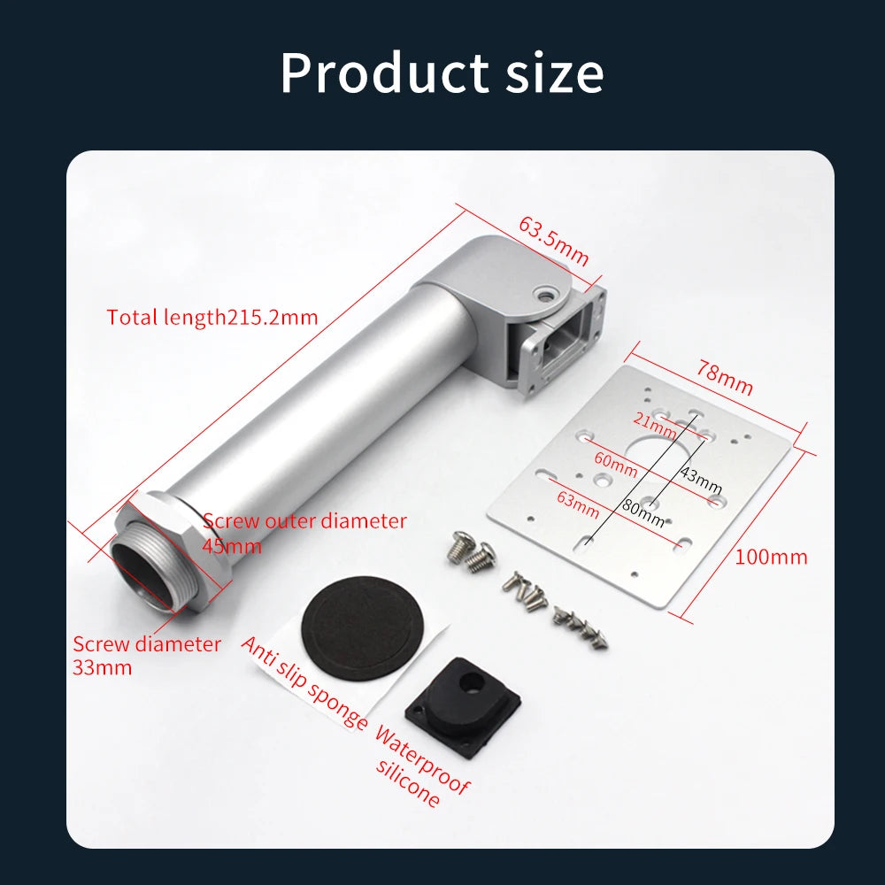 Waterproof Stand Bracket for Face Recognition Access Control Aluminum Holder Taper Type Stand Barrier Gate Control Accessory Vue