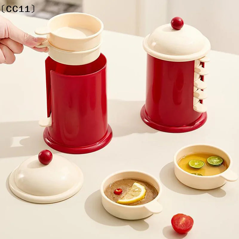5Pcs Durable Stackable Dipping Dish Reusable With Handle Sauce Cup Containers Condiment Containers Kitchen Supplies〔CC11〕 Vue
