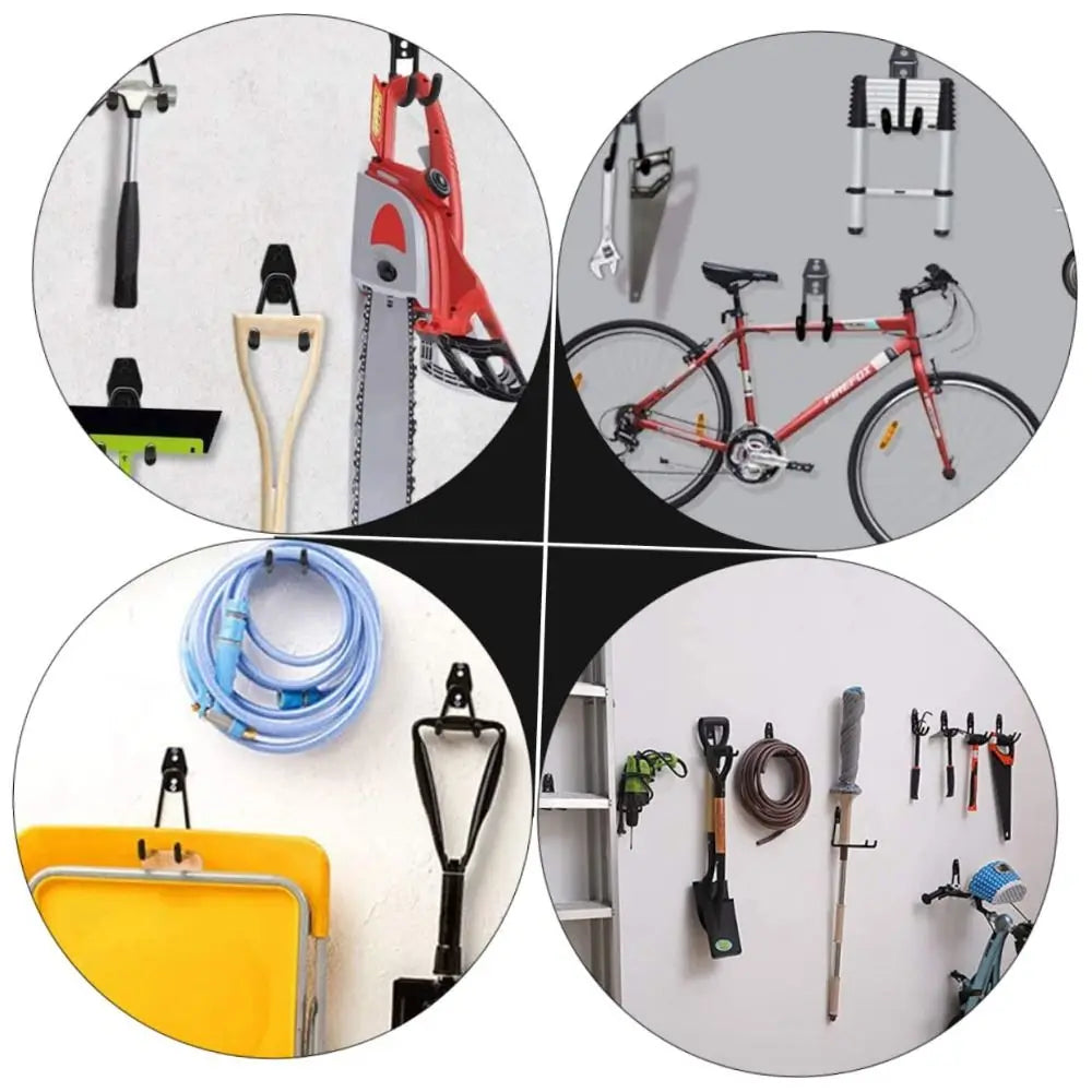 Hanger Hooks Heavy Duty Bike Wall Mount Solid Steel Anti-Slip Coating Garage Hook U Hooks Metal Wall Mount Hanger Garage Storage Vue