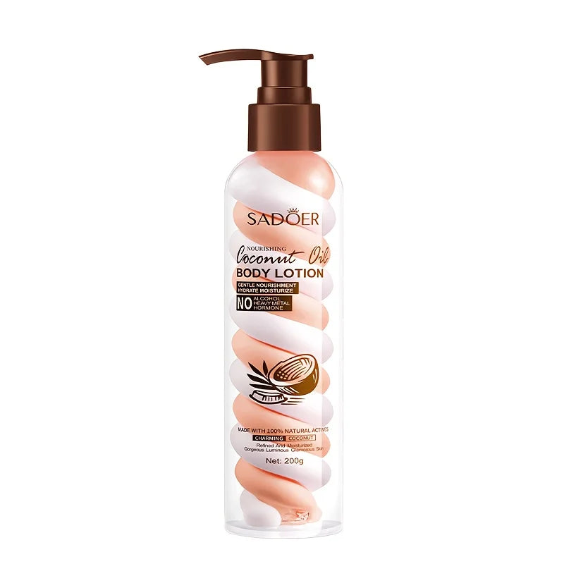 1 Bottle of 200ml Coconut Marshmallow Body Lotion, a Deeply Moisturizing Formula Suitable for All Light Beige Skin Tones, Non-Greasy Moisturizer, Ideal as a Holiday Gift, Suitable for Both Men and Women, for Daily Skincare Ro Vue Brown