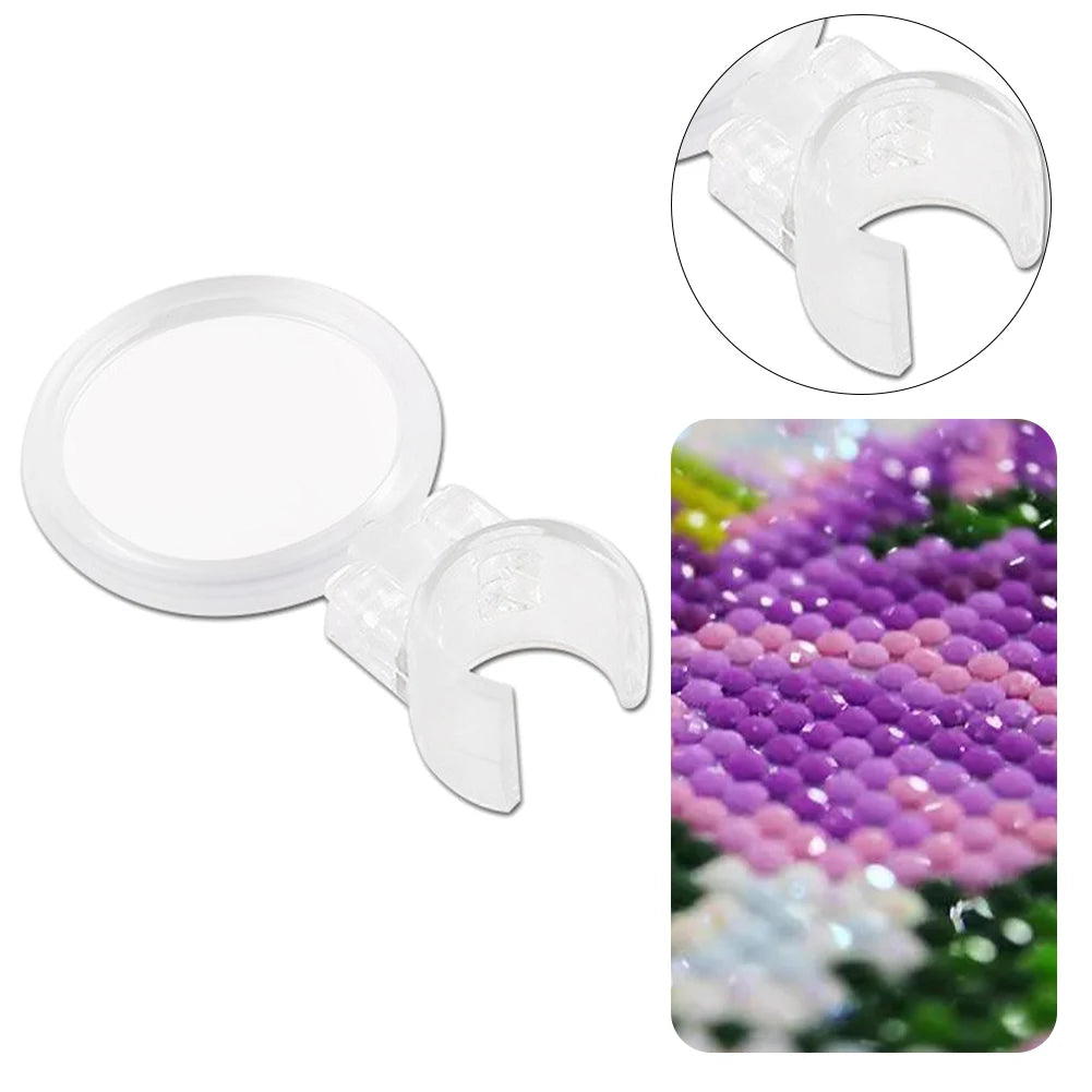 Penholder Magnifying Glass Tool Clip on Diamond Art Pen Drill Magnifier Diamond Painting Pen Magnifier for DIY Painting Craft Vue