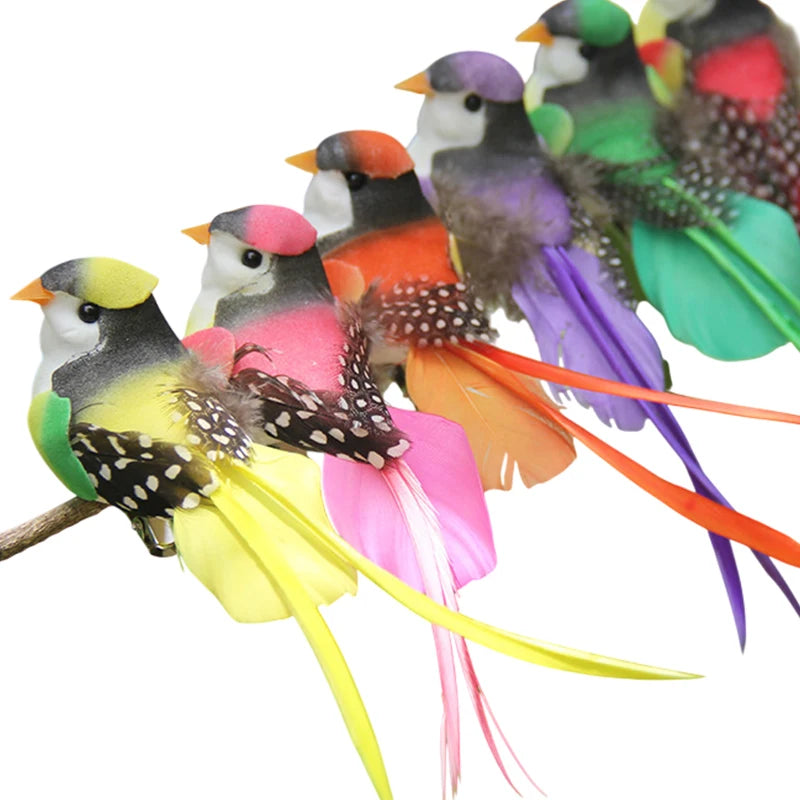 Swallow Tail Bird Clip Handmade Simulation Bird Plant-decorated artificial bird handicrafts for Ornament Vue