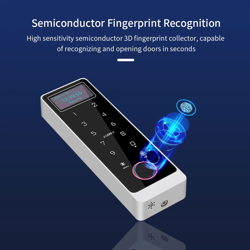 Metal Waterproof Support Tuya App RFID Wifi Biometric Fingerprint Touch Keyboard RF 125Khz/13.56Mhz Access Control Remote Unlock Vue
