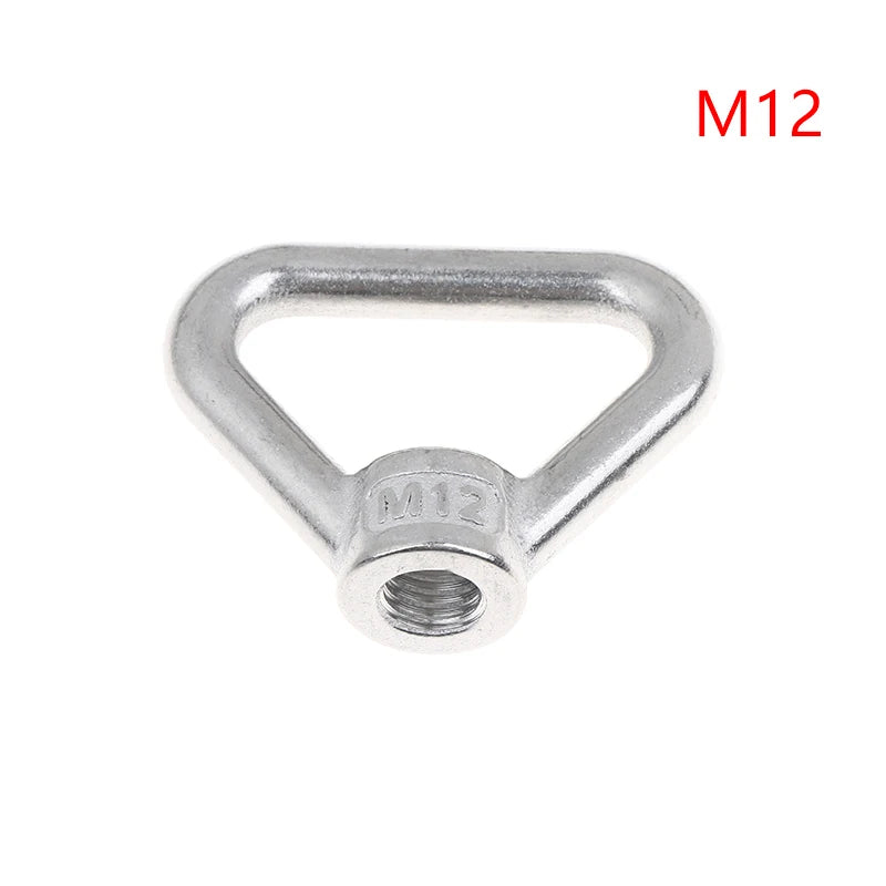M8 M10 M12 M14 M16 M20 M24 304 Stainless Steel Triangle Lifting Eye Nut Trapezoid Thread Rings Fit For Handle Bolts Vue A3
