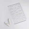 French Lace Nail Art Silicone Mold Beauty Nail Art Diy Handmade Tool Simple Line Reusable Silicone Mold Nail Decoration Stamp Vue N1