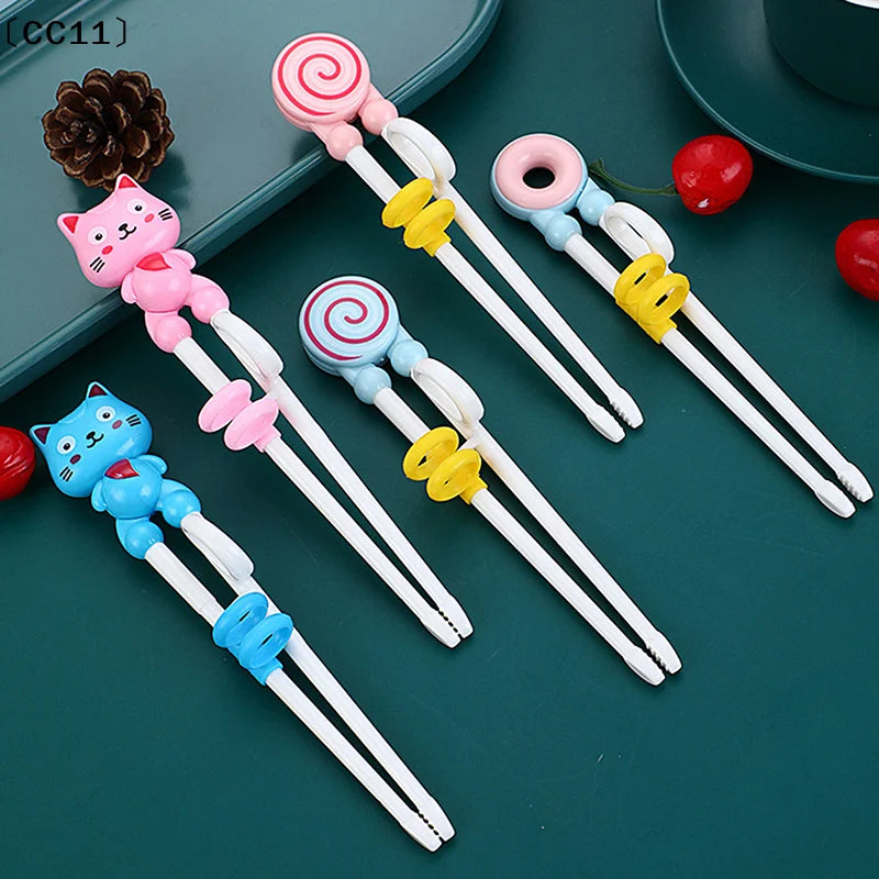 Home Party Cartoon Animal Head Chopsticks Plastic Environmentally Friendly Children Eating Training Baby Learn Chopsticks〔CC11〕 Vue