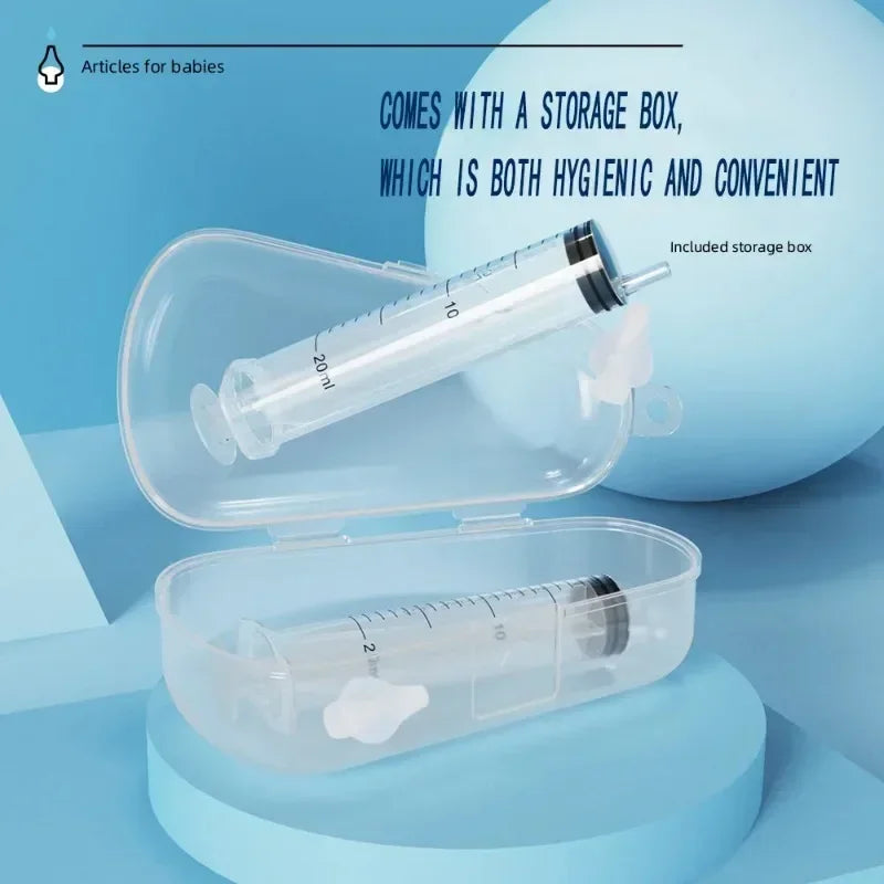 vvocci 2PcsBaby Nose Clean box 20ML Needle Tube Infant Baby Care Nasal Aspirator Cleaner Rhinitis Nasal Washer Baby Nose Cleaner Vue