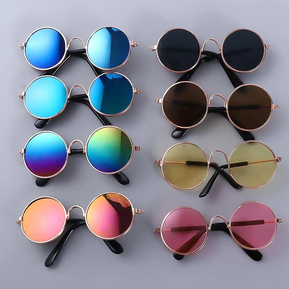 Funny Round For Small Dog Cat Lovely Reflection Decoration Photos Props Eye Wear Sunglasses Pet Glasses Vue