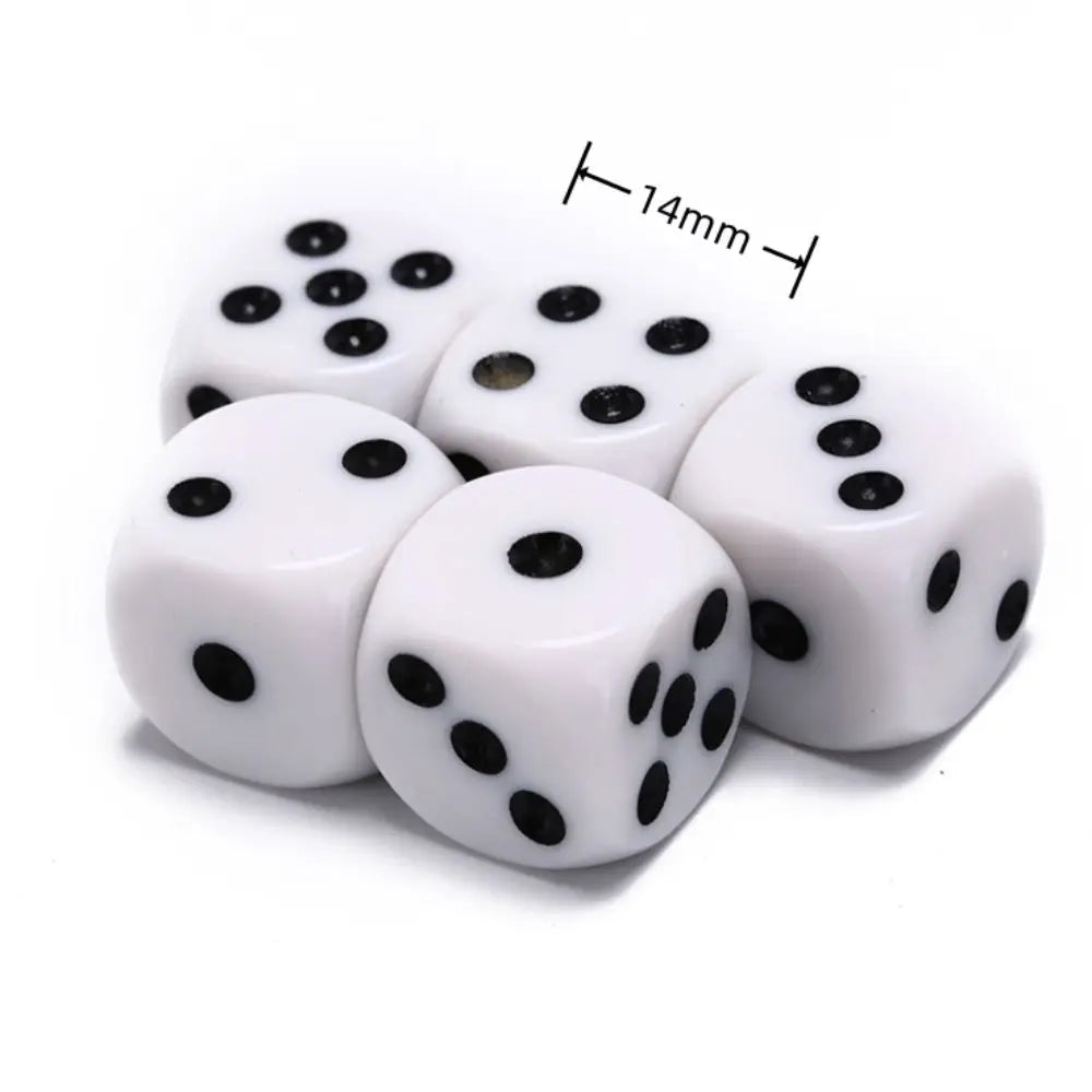 6 Sided Drinking Dice Acrylic White Dices Cubes RPG Game Accessory Vue