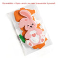 New Cute Easter Candy Box Rabbit Hug Carrot Design Paper Box Food Packaging Case 10 Pieces Festivel Cookie Box Gift Giving Vue Pink