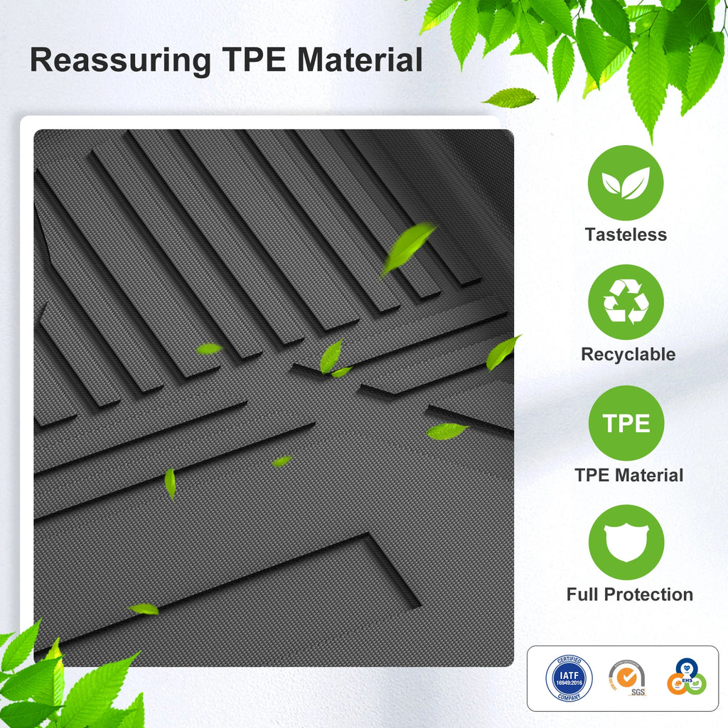 Smabee Left Drive for Dacia Duster Renault Duster 2018-2024 Fuel Version TPE 3D Car Floor Mats Cargo Trunk Pad Accessories Black Vue