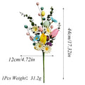 Easter Egg Floral Spring Stem Decorations 44x12cm Easter Egg Stems Flowers for Floral Arrangement Party Vase Table Centerpiece Vue B