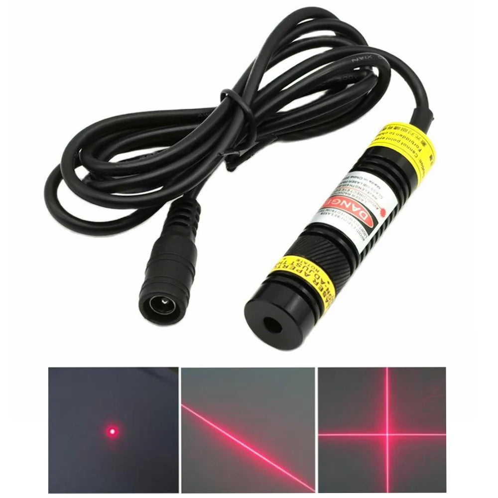 Adjustable 648nm 650nm Red Laser Diode Module 50mw 100mw 200mw 5V Power Adapter 16*68mm Vue 10mw Cross EU Plug