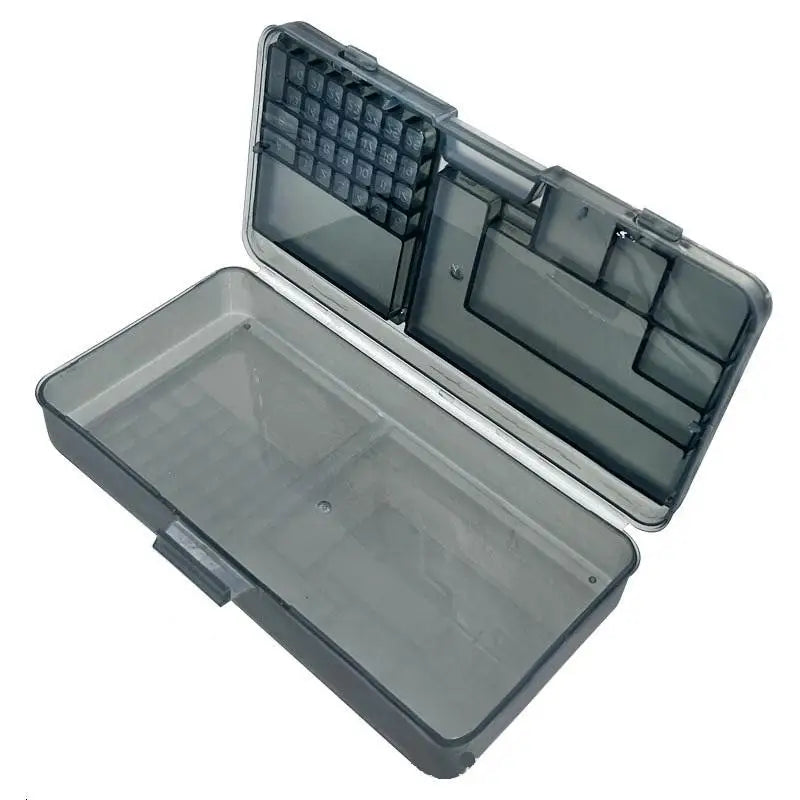 1Pcs Double-layer Electronic Component Storage Box Bright Black Screw Accessories Organizer For Phone Repair DIY Tool Storage Vue
