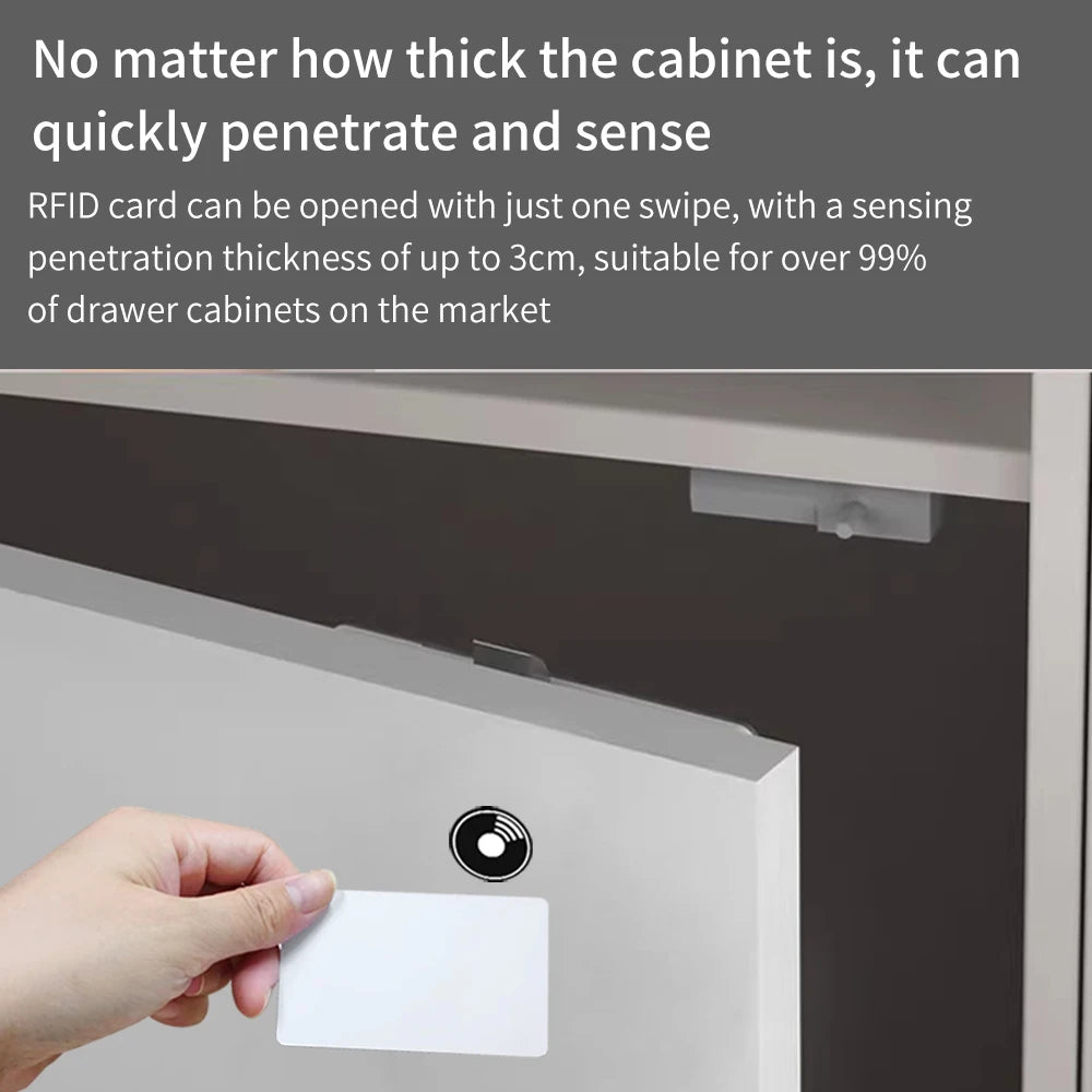 Smart Keyless Invisible Lock Tuya App Cabinet Lock Fast Unlocking File Drawer Door Electric IC Card Lock Home Office Furniture Vue