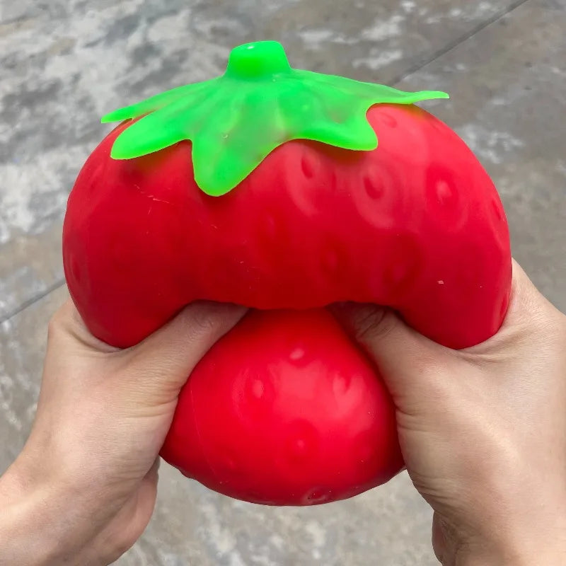 Super Schylling Strawberry Squishy Toy Simulated Strawberry Antistress Sensory Squeeze Toy Stress Relief for Focus ADHD Populati Vue