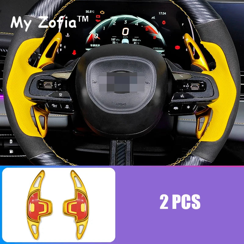 For New DODGE Attitude GT GAC Empow 2024 2025 Carbon Fiber Cover Steering Wheel Paddle Shifter Aluminum Alloy Decor Accessories Vue A