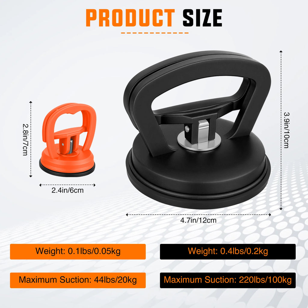 Nilight Car Dent Puller 3 Pack Orange Yellow Powerful Suction Cup Puller with Handle Lifter Large & Small Pullers Paintless Dent Repair Tool Kit for Car Body Fridge Glass Tiles Screen Object Moving Vue