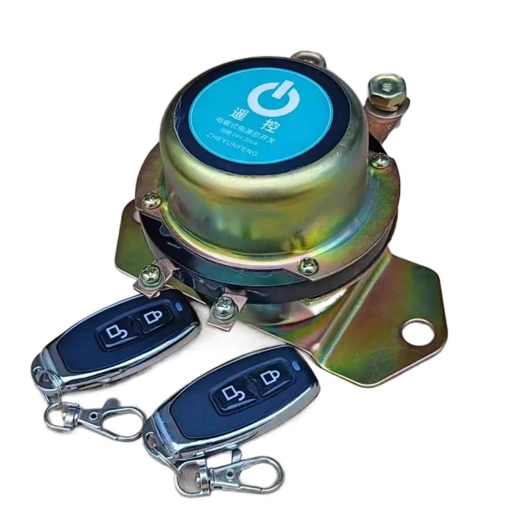 DC12V/DC24V Automotive Electromagnetic Power Main Switch Remote Control Power-off Smart Switch 200A Power Off Main Switch Vue