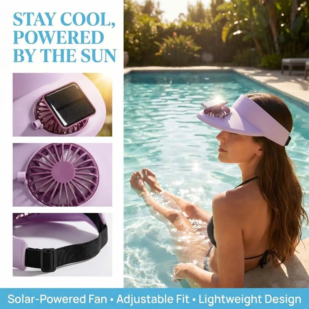 Breathable Summer Fan Sunhat Sun Protection Strong Wind Solar Fan Cap Summer Activity Wide Brim Fisherman Hat Usb/Solar Powered Vue