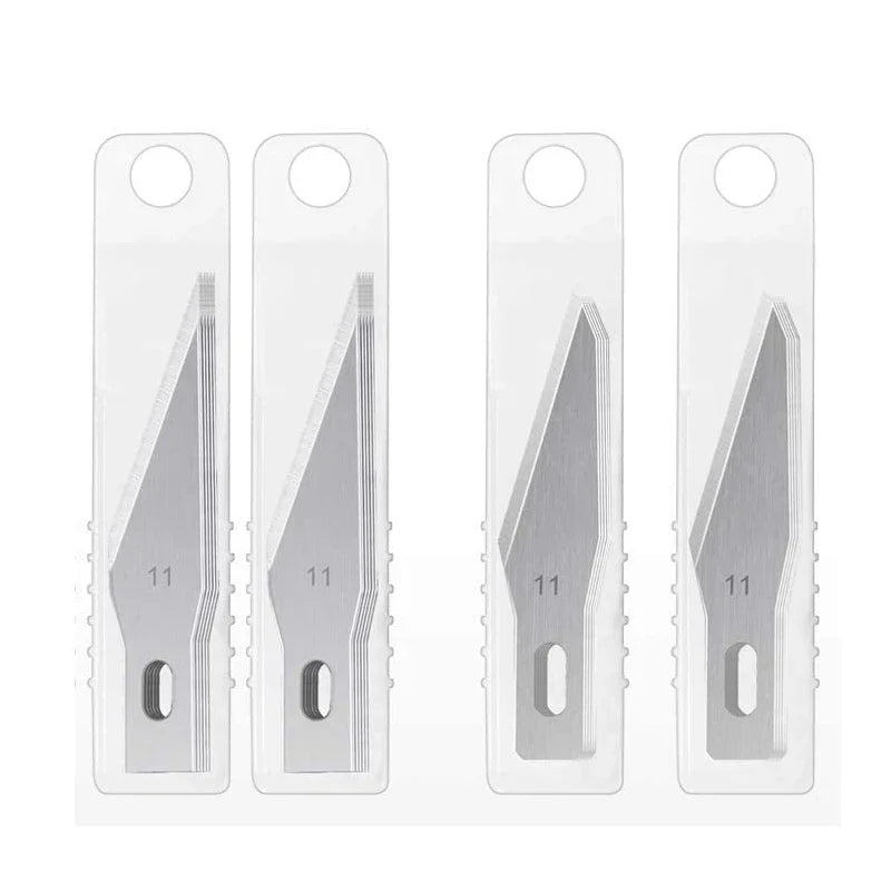 vvocci Non-Slip Engraving 10pcs Metal Knife Kit + 40 Blades Cutter Craft Knives #11 for Mobile Phone PCB Repair Hand Tools Vue