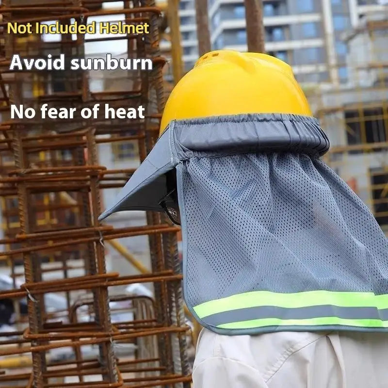 Summer Sun Shade Safety Hard Hat Neck Shield Helmets Reflective Hat Brim Reflective Cap Cover For Construction Workers Vue