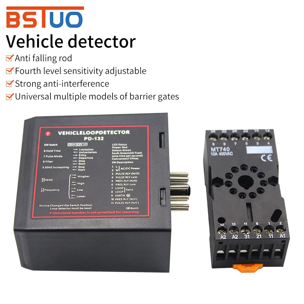 Automatic Gate Inductive Vehicle Loop Detector PD132 For Gate And Parking Access System Single Channel Traffic Control Detection Vue Default Title