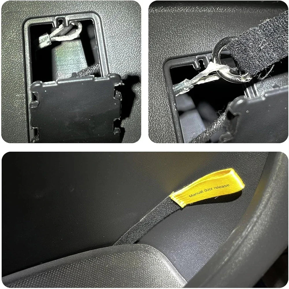 for Tesla Model 3 Y Juniper 2025 2026 Door Emergency Release Pull Cord Rear Door Emergency Switch Pull Rope Safety Accessories Vue