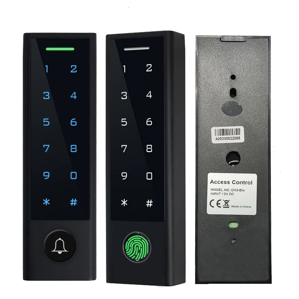 RFID Fingerprint Access Control Keypad Smart Phone TTLOCK App Bluetooth Entry Waterproof Relay IC Card Reader Door Lock Opener Vue