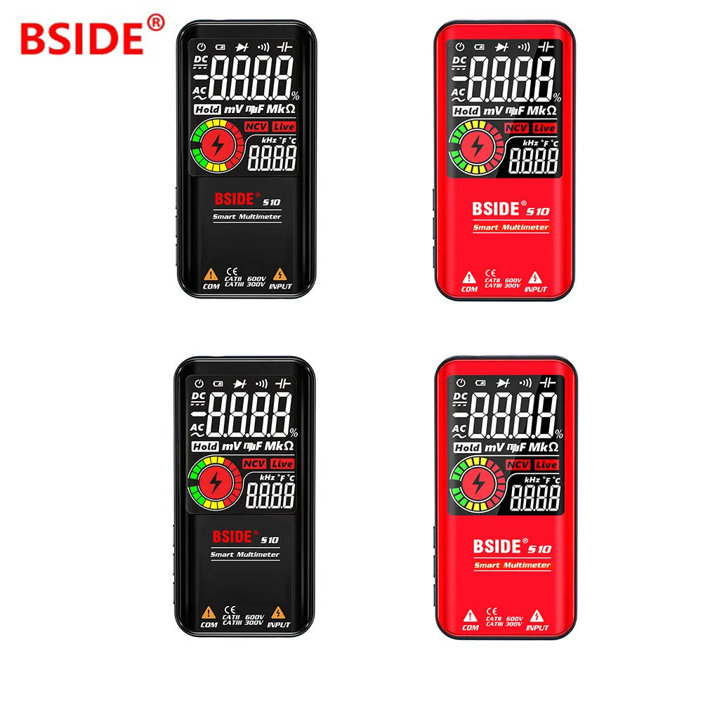 BSIDE 9999-Count Digital Multimeter AC DC NCV Voltage Tester Digital Multimeter Vue