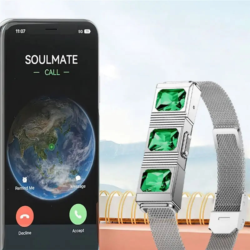Hot-Smart Bracelet With 2 Bands, 24/7 Heart Rate/Blood Oxygen/HRV/Sleep Monitor,With Message/Call Reminder Black Vue