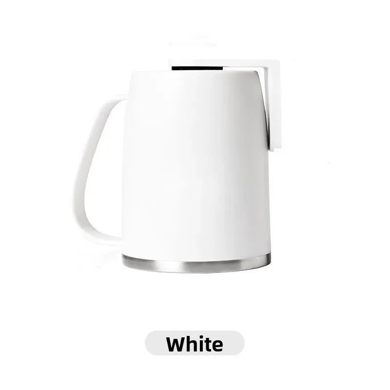 304 Stainless Steel Magnetic Wall Mounted Mouthwash cup With Handle, Toothbrush Holder, Wall Mounted Toothbrush cup Vue White