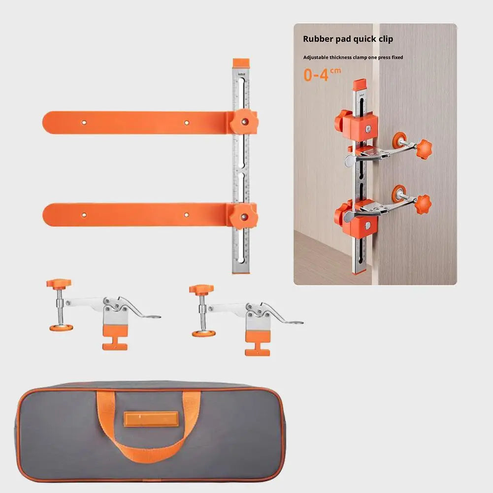 Drawer Slide Installation Jig Kit, Drawer Slide Tool, Precision Cabinet Hardware Jig, Shelf Pin Jig Hinge Jig for Cabinets E0Z9 Vue