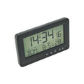 Time/Date/Week/Temperature Electronic Alarm Clock LCD Display Soft Lighting Digital Alarm Clock Plastic 12/24 Hours Vue Black