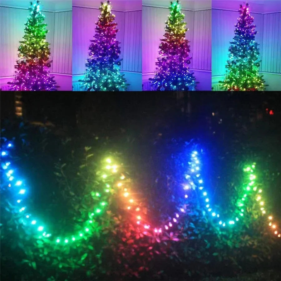 Smart Fairy RGB String Light USB Outdoor Waterproof LED String Light App Control DIY Color Music Sync for Christmas Tree Decor Vue
