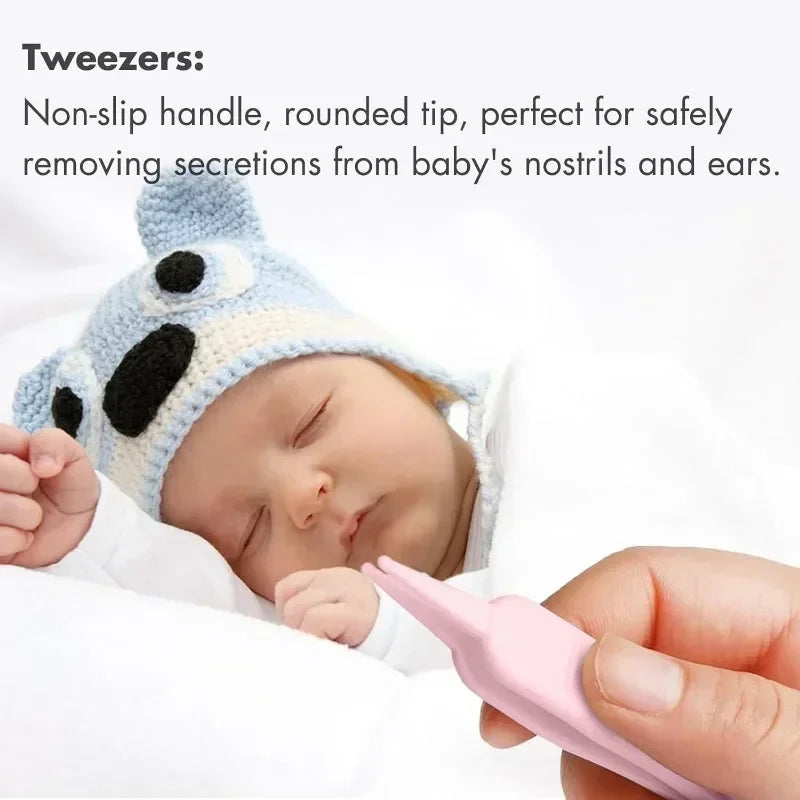 vvocci Baby Scissors Nail File Tweezers Manicure Kit and Pedicure kit for Baby Nail Care Set with Cute Cas Baby Nail Clippers Vue