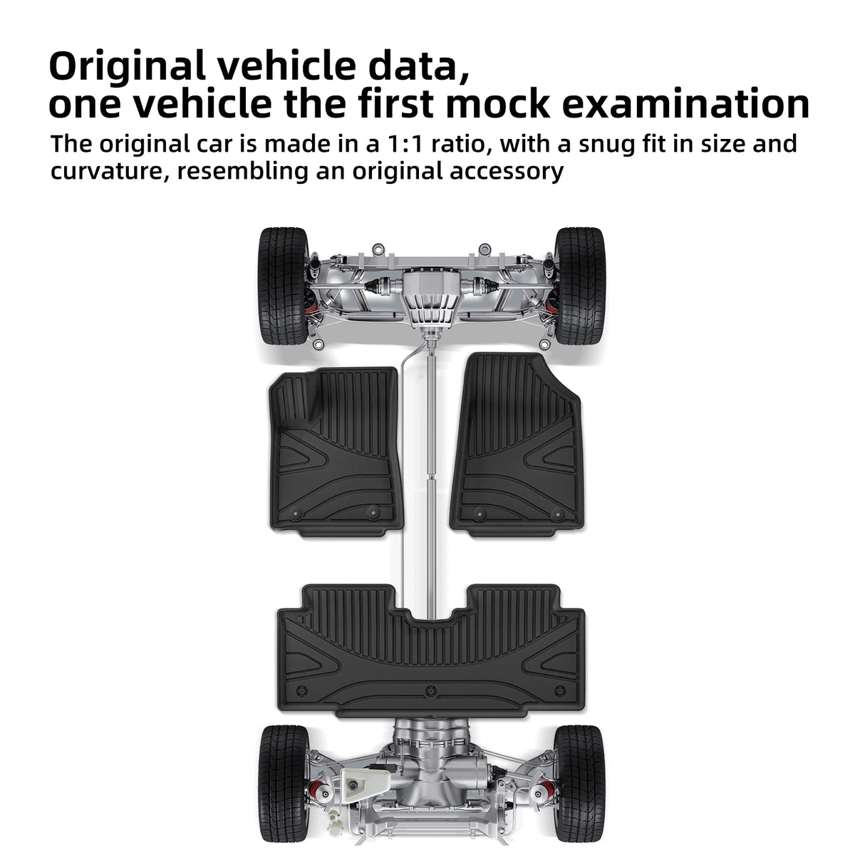 Smabee Left Hand Drive for Geely EX2/Geely E2/Xingyuan 2025 2026 TPE 3D Car Floor Mats Foot Pad 3PCS Set Black Accessories Vue