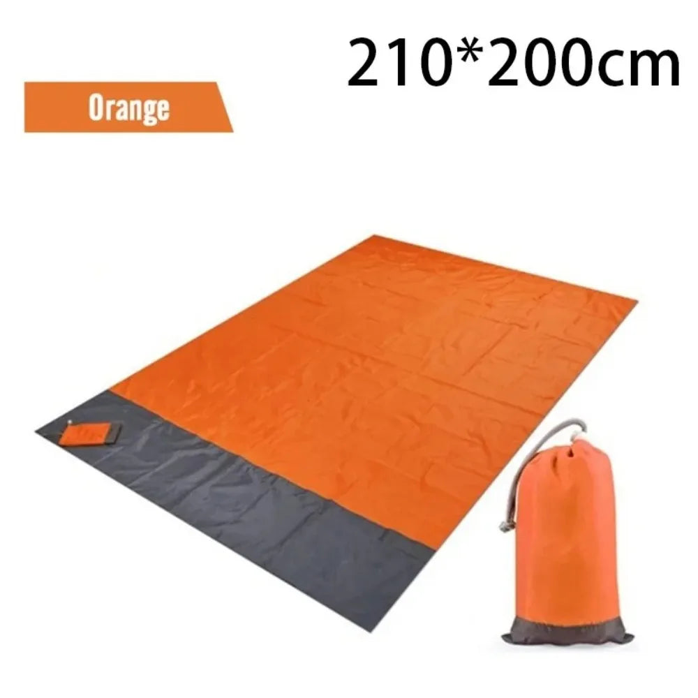 Portable Polyester Camping Mat Folding Lightweight Picnic Waterproof Vue Orange 210x200cm