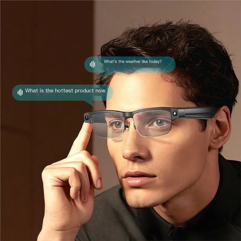 Hot-8MP Camera Smart Glasses Photo Video Record BT Call Music Playback Smart Glasses Al Recognition Voice Sunglasses Vue