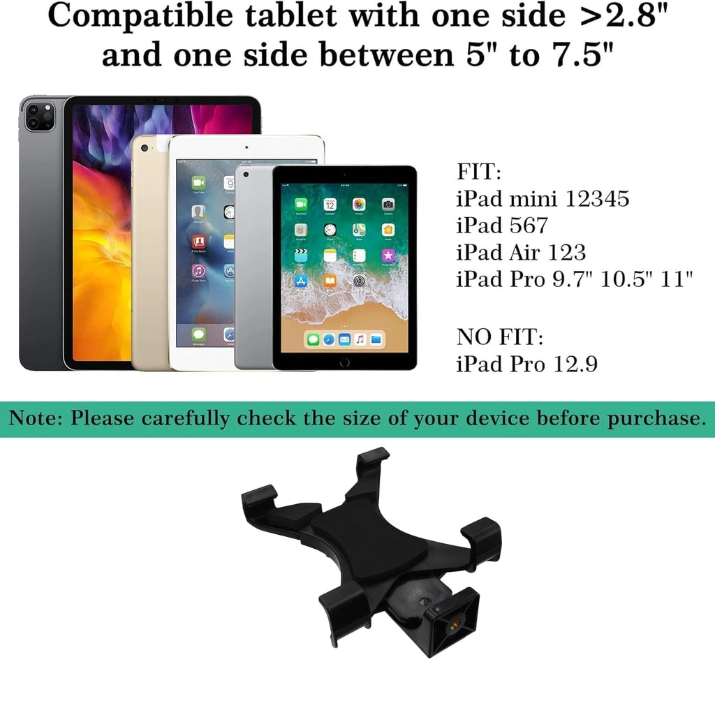 Universal Tablet Tripod Mount Clamp With 1/4"Thread Adapter For iPad 2/3/4/Air/Air2 /mini For Galaxy Tablet Phone Bracket Holder Vue