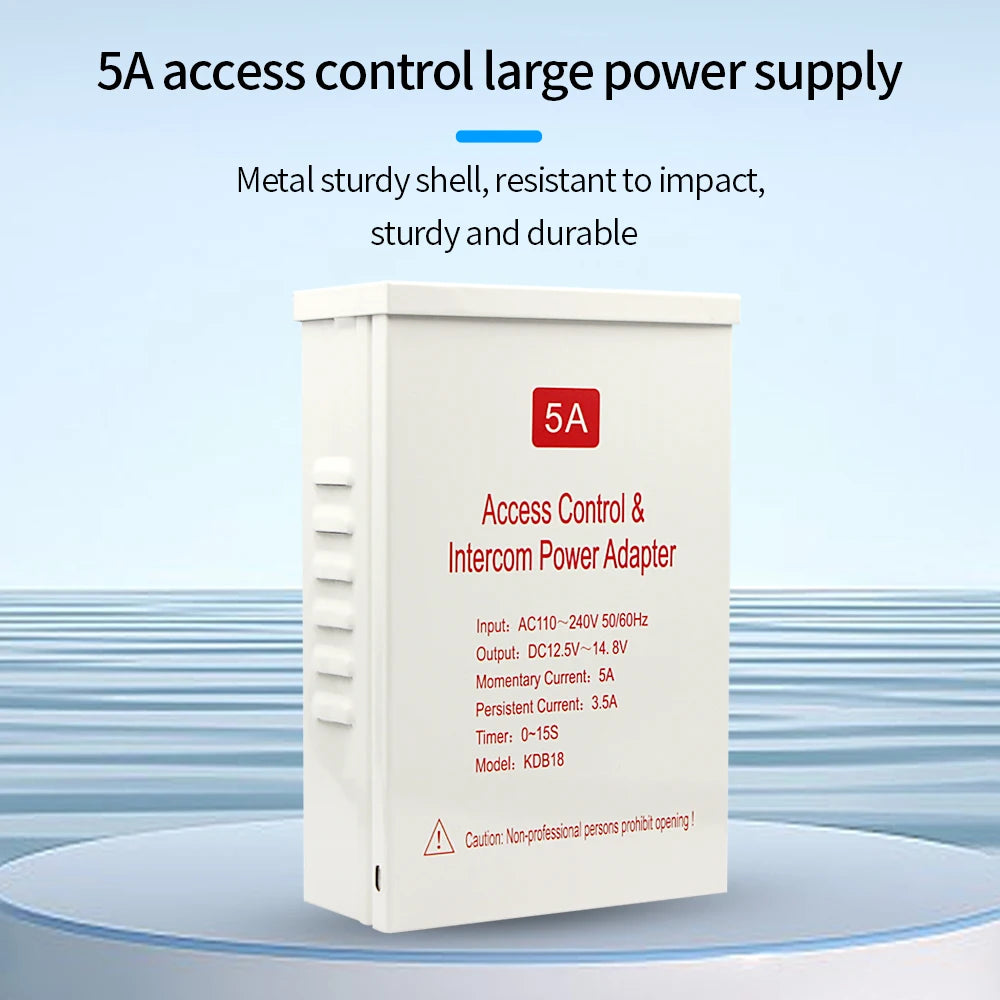 Raniproof DC 12V Access Control Power Supply Switch 5A Output AC110V-240V Input Power Source Supplier Adapter for Video Intercom Vue