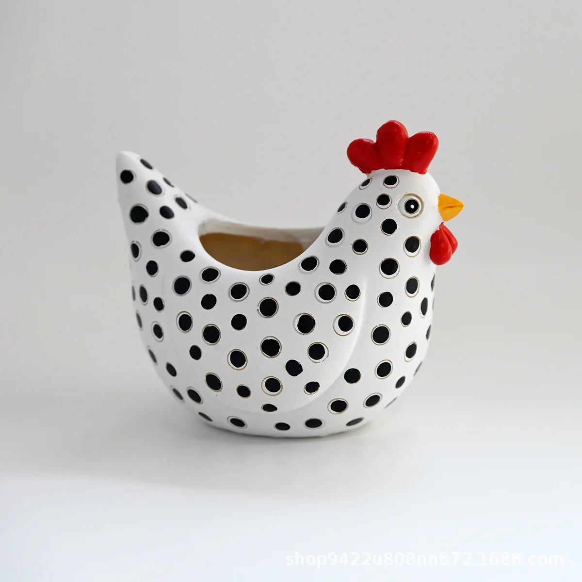 Resin Rooster Hen Figurine Cute Farmhouse Sculpture For Home Table Centerpiece Office Desk Plant Pot Holder Gift For Women Vue A4