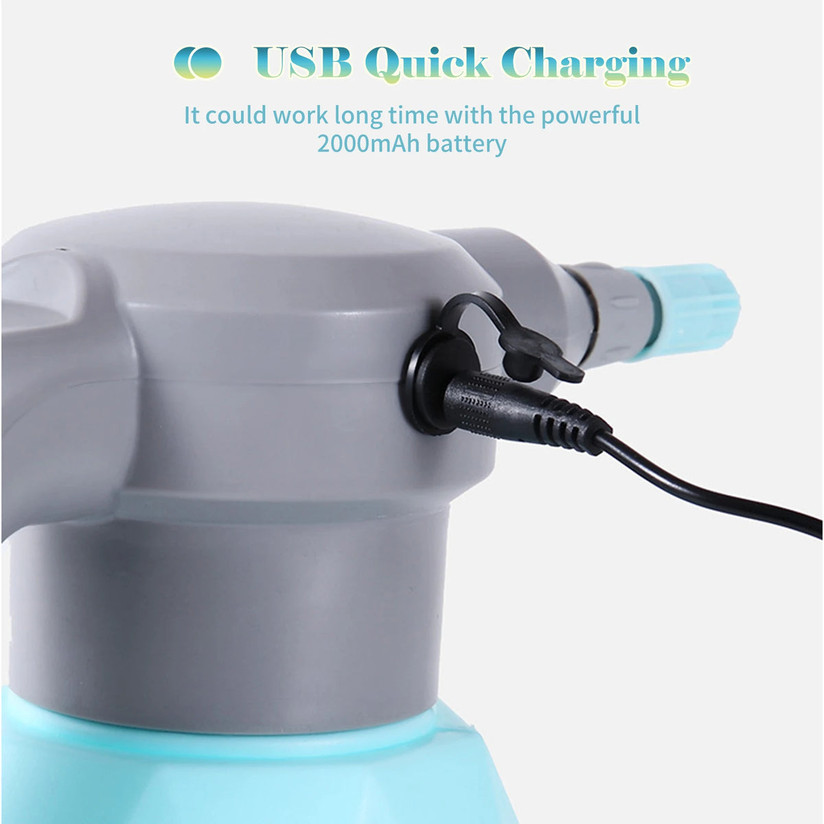 2L USB Handheld Automatic Garden Sprayer Electric Plant Mister Spray Bottle Watering Can Spritzer Adjustable Spout Plant Tools Vue