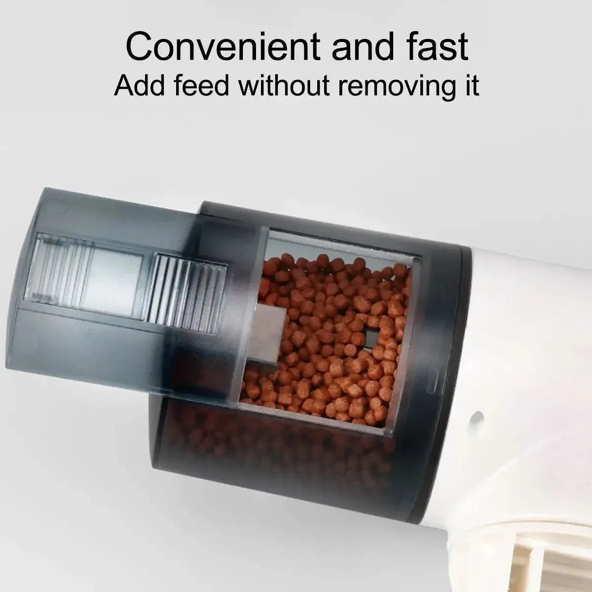 YEE Automatic Fish Feeder Timing LCD Display Fish Tank Dispenser Smart Mute Timer Feeding for Aquarium Fish Tank Accessories Vue