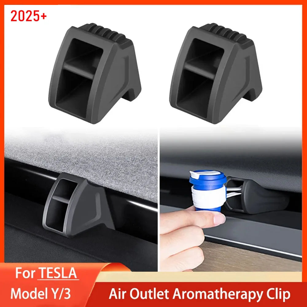 For Tesla MODEL 3 Highland Y Launch 2025 Air Freshener Adapter Air Outlet Aromatherapy Clip Silicone Car Air Vent Fragrance Clip Vue