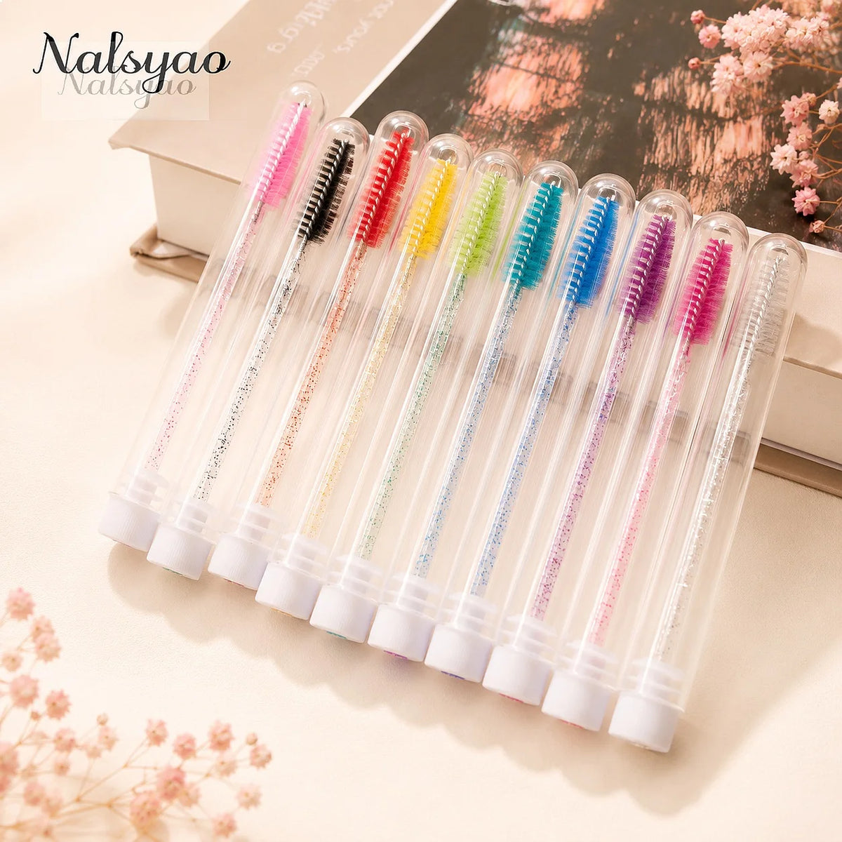 50pcs Disposable Eyelash Brushes Extension Tube Reusable Mascara Wands Eyebrow Brush Applicator Vue