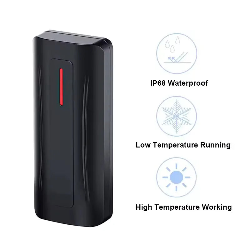 Wiegand Wg26 Wg34 IP68 Waterproof RFID IC Card Reader Proximity13.56Mhz IC for Access Control System Vue ID-125KHZ