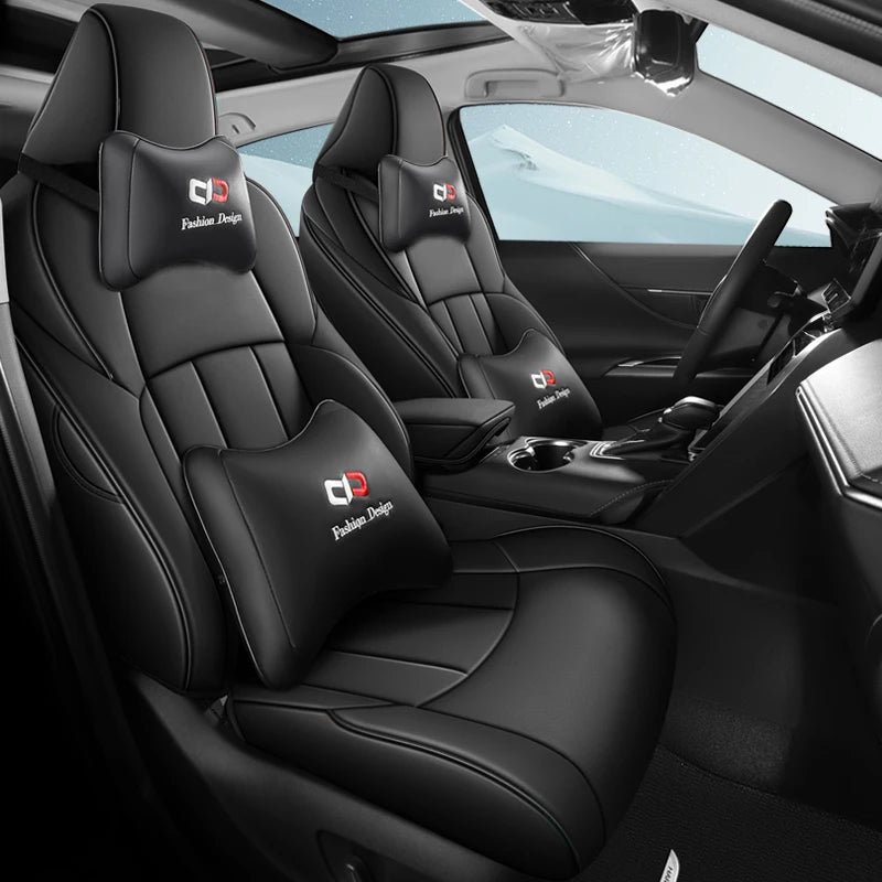 Design Car Special Seat Cover for Toyota Venza Harrier 2022-2024 Premium Leather Waterproof Protective Car Styling Accessories Vue Hybrid black 2023 China Mainland