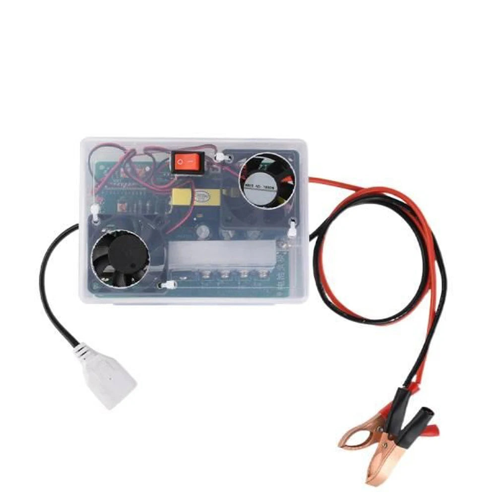 500W Max DC-AC Boost Inverter Module DC12-14.5V to AC220V 300W Continuous Cooling Fan Power Switch for Home Outdoor Appliances Vue